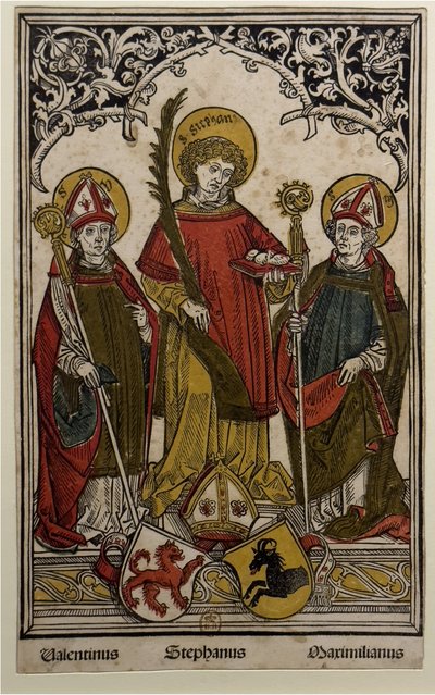 Heiliger Valentin, Heiliger Stephanus und Heiliger Maximilie von Hans Burgkmair