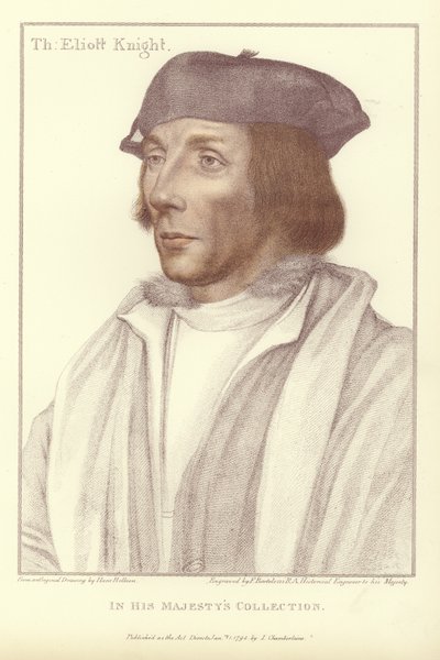 Sir Thomas Elyot (Aquatinta) von Hans Holbein der Jüngere