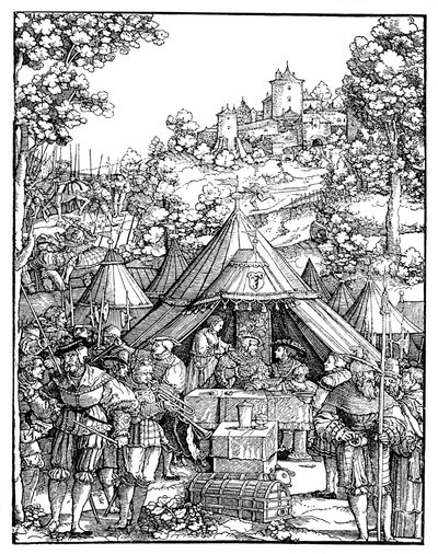 Karl V. in einem Militärlager von Hans Leonard Schaufelein