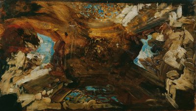 Farbskizze zum Plafond "Die vier Weltteile" von Hans Makart