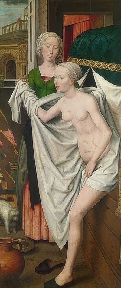 Bathseba im Bade von Hans Memling