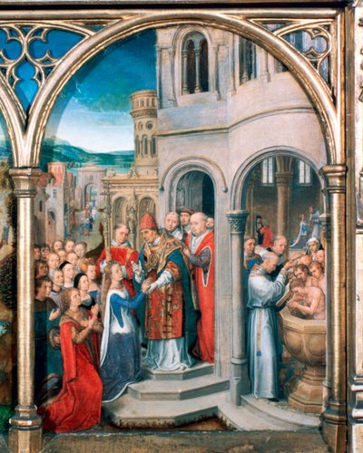 St. Ursula Schrein, Ankunft in Rom, 1489 von Hans Memling