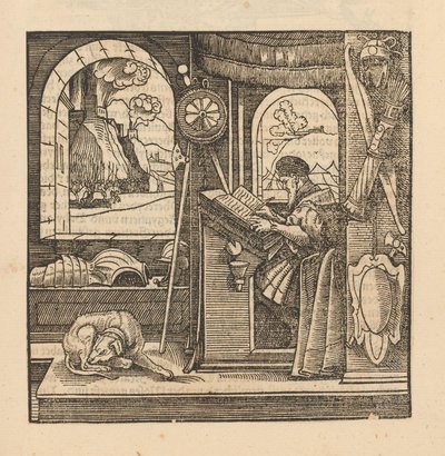 Mann an einem Schreibtisch von Hans Schäufelein (possibly)