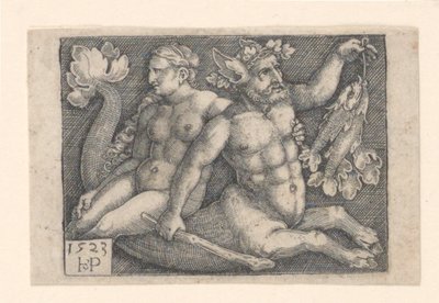 Ein Triton und eine Nymphe von Hans Sebald Beham