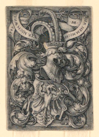 Wappen mit einem Adler von Hans Sebald Beham