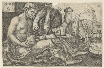 Hirte und ein Schaf von Hans Sebald Beham
