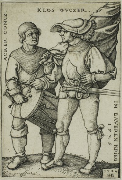 Fahnenträger und Trommler von Hans Sebald Beham