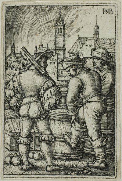 Der Wächter bei den Pulverfässern von Hans Sebald Beham