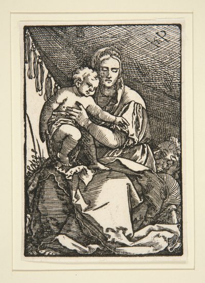 Die Heilige Familie unter dem Baldachin von Hans Sebald Beham