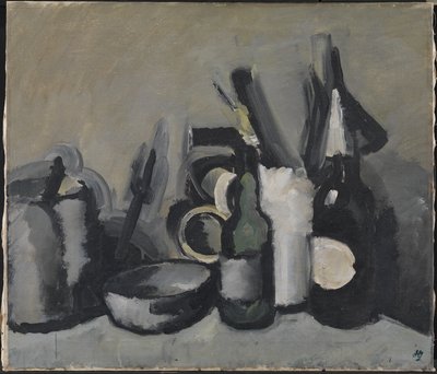 Stillleben mit Flasche von Harald Giersing