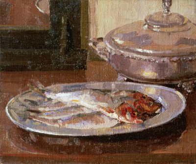 Fisch auf einem Teller von Harold Gilman