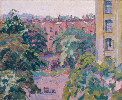 Mornington Crescent, um 1912 von Harold Gilman