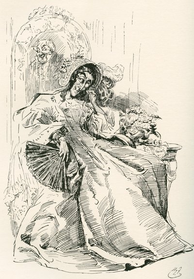 Mrs. Skewton (Gravur) von Harry Furniss