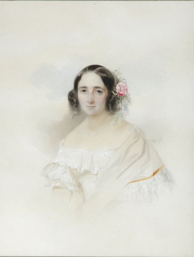 Porträt von Anna Alexeevna Olenina 1808-1888, 1839 von Hau
