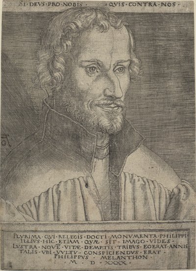 Porträt von Philipp Melanchthon von Heinrich Aldegrever