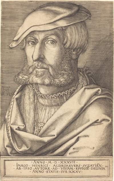 Selbstporträt von Heinrich Aldegrever