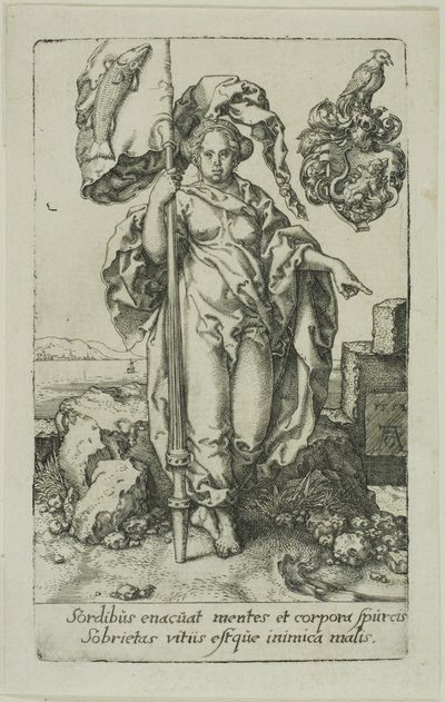 Mäßigung, aus den Tugenden von Heinrich Aldegrever