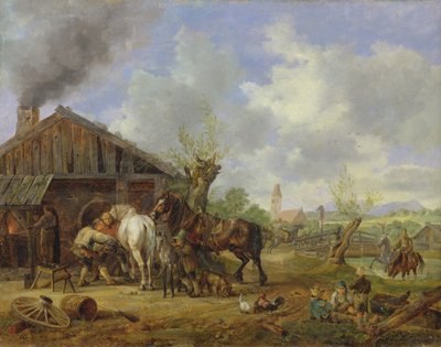 Der Dorfschmied, 1826 von Heinrich Burkel