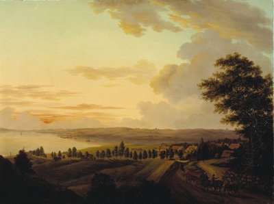 Seeländische Landschaft, Abend von Heinrich Grosch