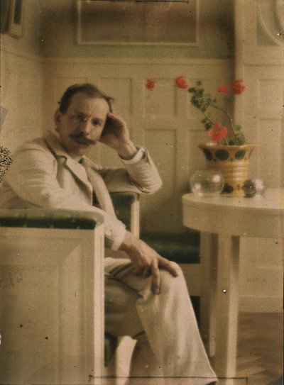 Selbstporträt von Heinrich Kühn, Autochrome von Heinrich Kuhn