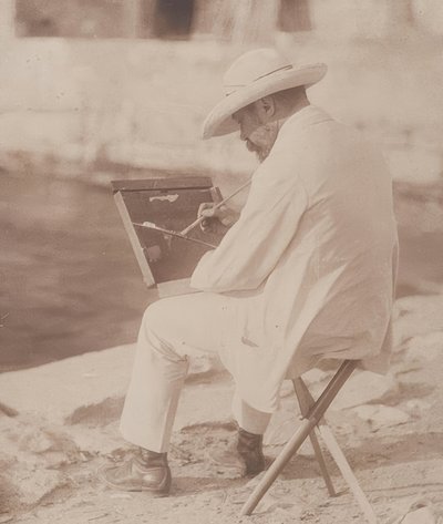 Strandmaler (vermutlich Hugo Henneberg) von Heinrich Kuhn