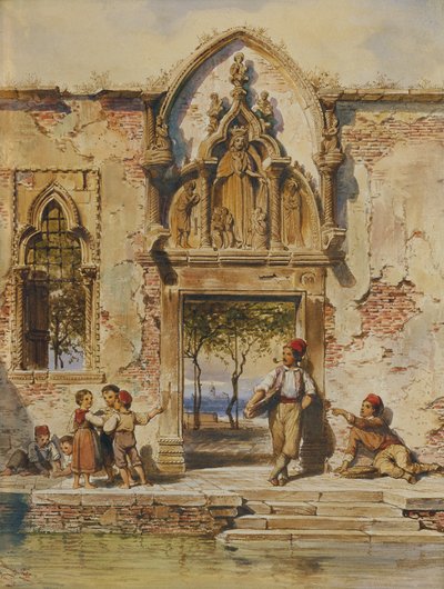 Genreszene in Venedig von Heinrich Stohl