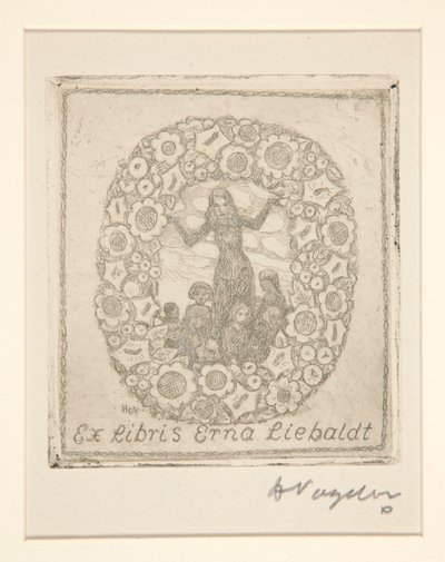 Ex Libris Erna Liebaldt von Heinrich Vogeler