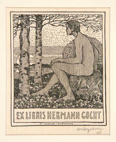 Exlibris Hermann Gocht von Heinrich Vogeler