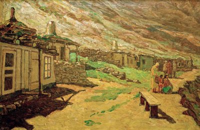 Altes Dorf im Kaukasus, 1940 von Heinrich Vogeler