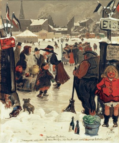 Berliner Eisbahn von Heinrich Zille