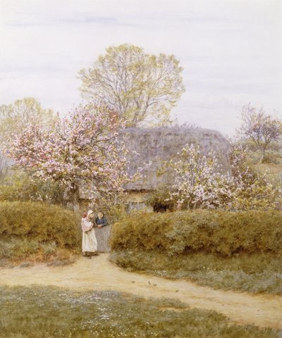 At School Green, Isle of Wight von Helen Allingham