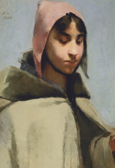 Ein junges Mädchen in französischer Landestracht von Helene Schjerfbeck