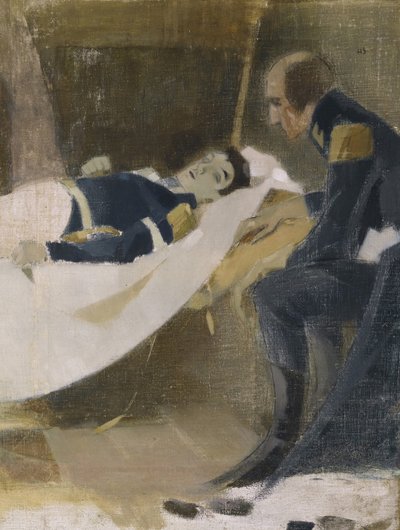 Der Tod von Wilhelm von Schwerin, 1927 von Helene Schjerfbeck