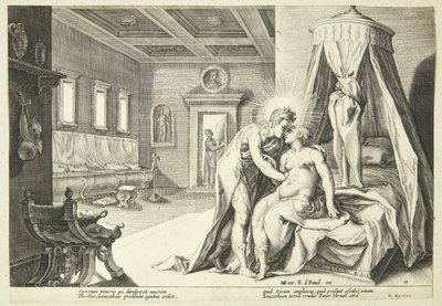Apollon missbraucht Leucothoe von Hendrick Goltzius