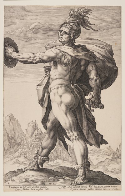 Calphurnius, aus Die Römischen Helden von Hendrick Goltzius