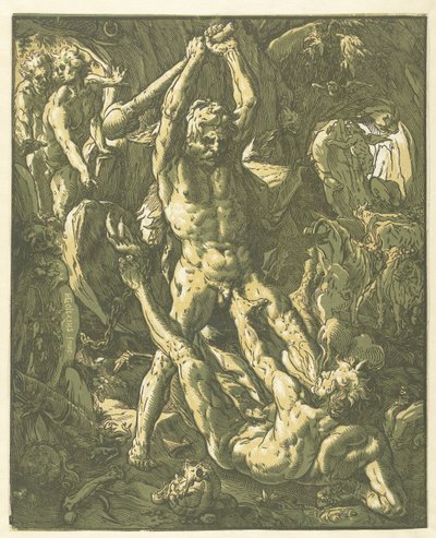 Herkules und Cacus von Hendrick Goltzius