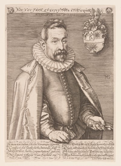Jan Nicquet, Kunstsammler in Amsterdam von Hendrick Goltzius