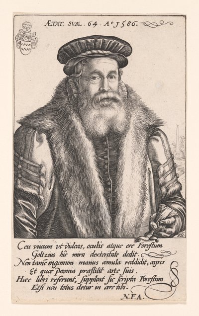 Pieter van Foreest (Petrus Forestus) von Hendrick Goltzius