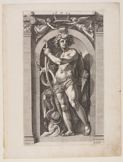 Sol, aus Acht Heidnische Götter von Hendrick Goltzius