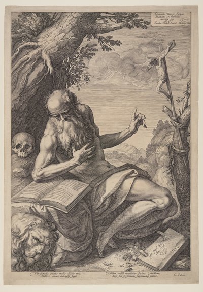 Der heilige Hieronymus von Hendrick Goltzius