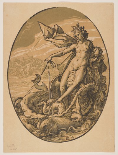 Tethys, aus Die Gottheiten von Hendrick Goltzius