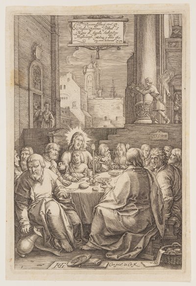 Das letzte Abendmahl, aus Die Passion von Hendrick Goltzius