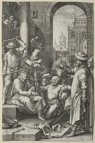 Die Passion: Die Krönung mit Dornen von Hendrick Goltzius
