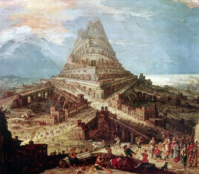 Bau des Turms von Babel von Hendrick van Cleve