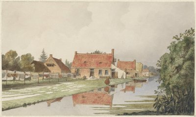 Bleichereien hinter einem Kanal von Hendrik Abraham Klinkhamer