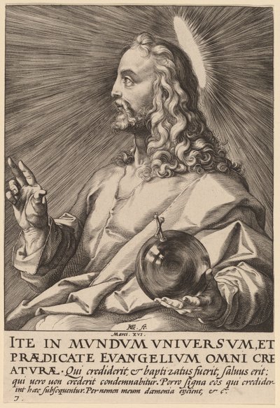 Christus als Salvator Mundi von Hendrik Goltzius