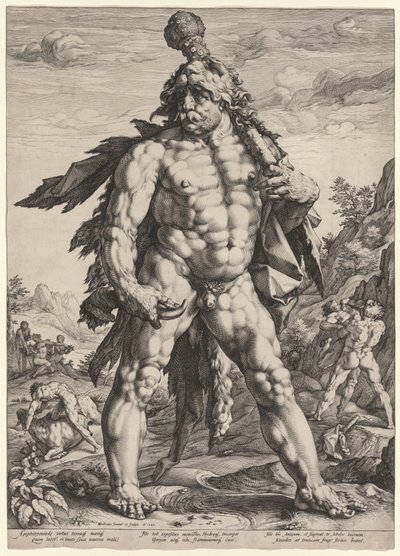 Der große Herkules oder Knollenmann, 1589 von Hendrik Goltzius