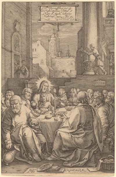 Das letzte Abendmahl von Hendrik Goltzius
