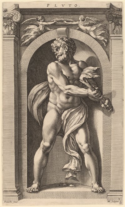 Pluto von Hendrik Goltzius after Polidoro da Caravaggio