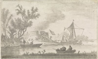 Flussansicht mit Kalköfen von Hendrik Spilman